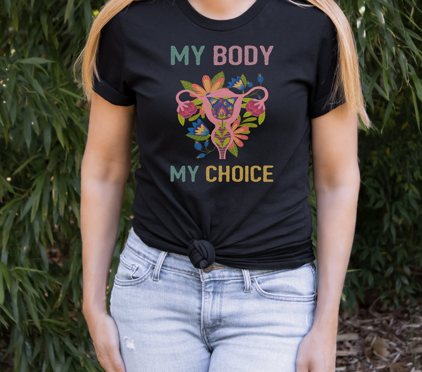 black unisex my body my choice tshirt